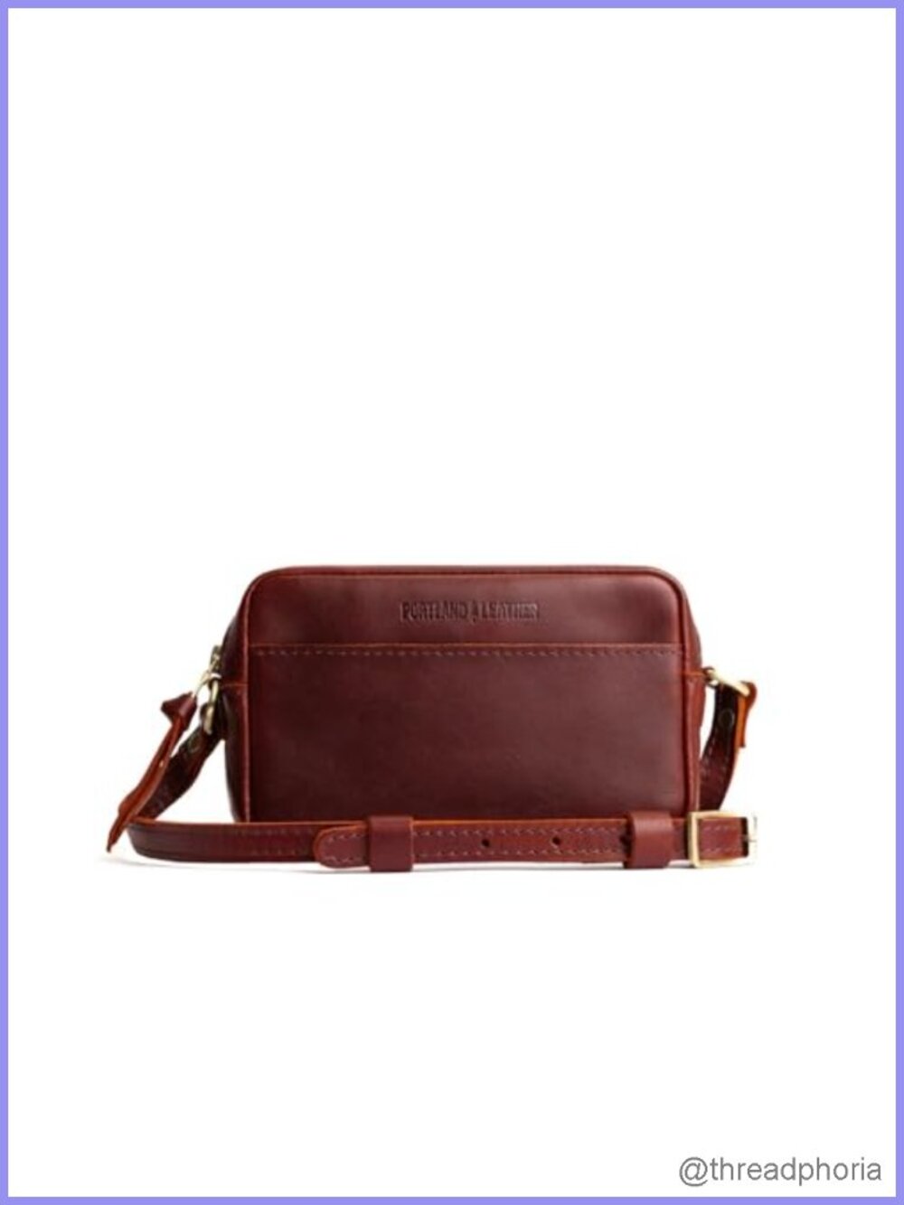 Small Camera Bag Crossbody Purse, Full Grain Leather, Adjustable Strap